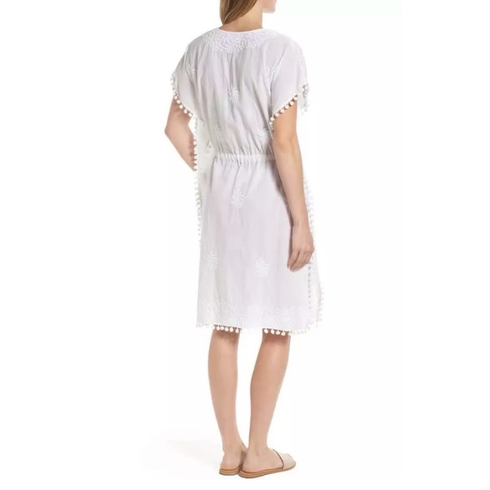 VELVET BY SPENCER & GRAHAM WHITE LUCEE EMBROIDERED SWIM COVERUP/CAFTAN - Picture 2 of 7